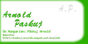 arnold paskuj business card